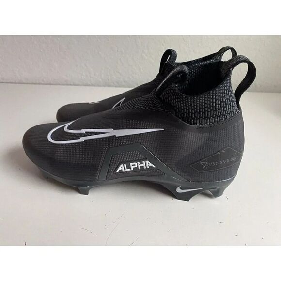 Men's  Sz 10.5 Nike Alpha Menace Elite 3 Black Football Cleats CT6648-010 NEW - Picture 9 of 13